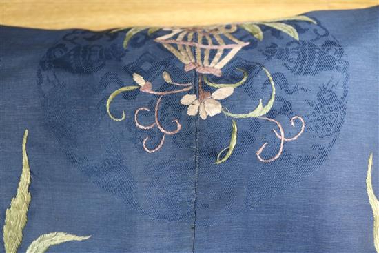 A Chinese embroidered silk robe